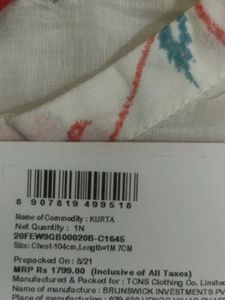 Multi Colour Tie And Die Kurti