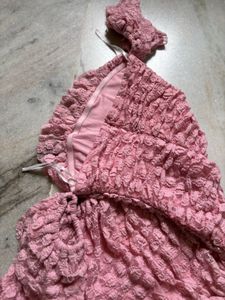 Pink Off-Shoulder Dress