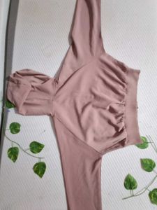 Pink Zip-Up Jacket (crop)