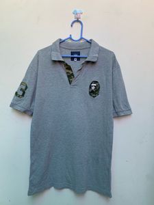 BAPE Grey Polo Shirt