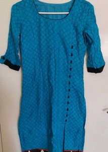 Blue Kurta Set, stitched