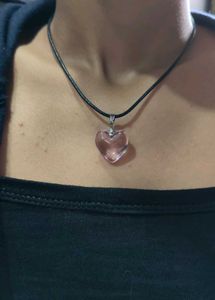 Baby Pink Heart Pendant Necklace
