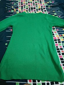 Green Sequined Sweater Dress