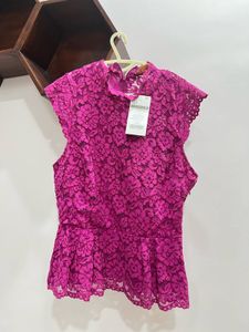 Zara Pink Peplum Top