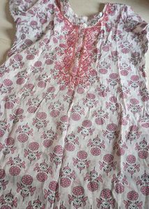 Pink Printed Kurta Set