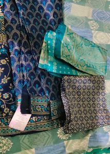 Unstitched Lhenga Set