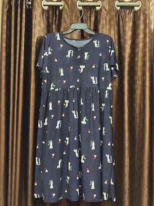 Cute Cat Print Dress