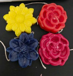 Floral Scented Candles (Set of 4)