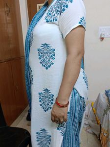Blue Flower Print Suit