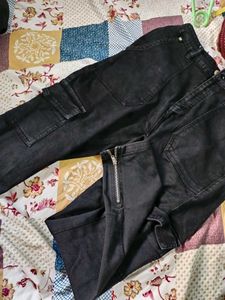 Black Cargo Jeans 26
