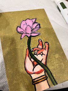 Hand &amp; Lotus Painting