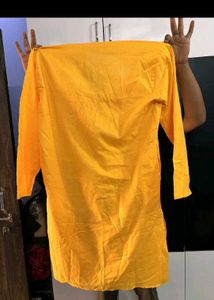 Embroidered Yellow Kurta Men