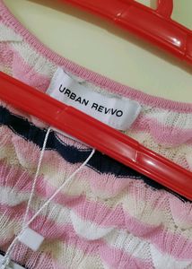 Urban Revivo Striped Knit Crop Top