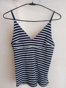 Striped V-Neck Tank Top