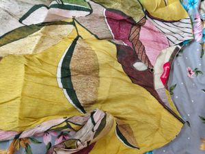 Abstract Printed Kurti With Dupatta (Altered To XS