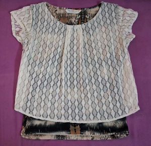 White Crochet Cap Sleeve Top