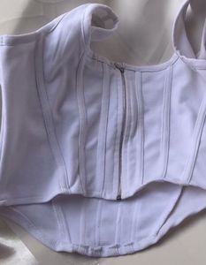 White Corset Tank Top