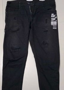 Distressed Black Jeans