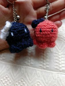 Crochet Double the Charm: Adorable Keychain Buddie