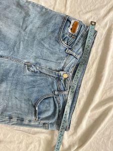 Light Wash Cropped Flare Jeans