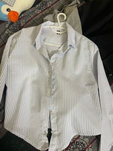 Trendy Lined Blue Shirt