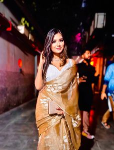 Elegant Gold Saree