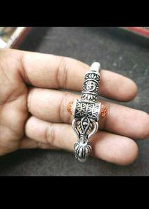 Silver Bracelet with Rudraksha