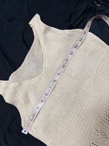 Beach find! Elegant Knit Crochet Bodycon Midi Dres