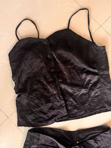 Black Silky Co Ord