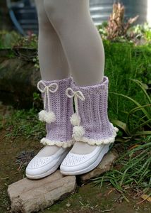 Lavender Crochet Leg Warmers