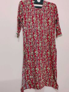Elegant Floral Print Kurta