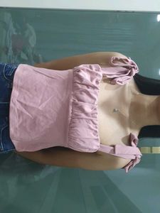 Pink Tie-Strap Top