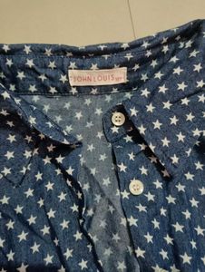 Star print Shirt Dress