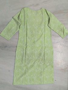 Cotton Green Self Print Kurta