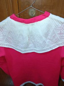 Pink &amp; White Knit Sweater