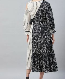 Black & White Printed Dress