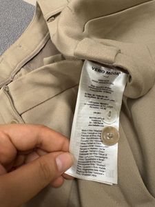 Women Beige Trousers Vero Moda Comfy Business Pant