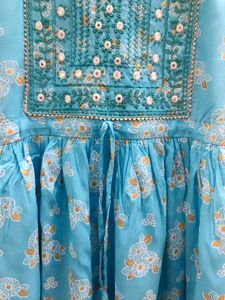 Embroidered Light Blue Top