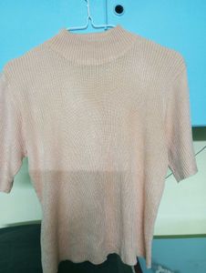 Slim Fit Turtle-Neck Top For Women