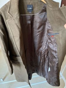 Brown Long Relaxed FIT Overcoat