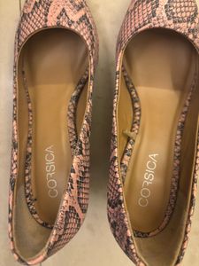 Corsica Pink Snakeskin Pointed Heels