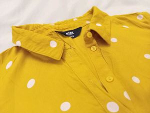 MAX Yellow Polka Dot Top
