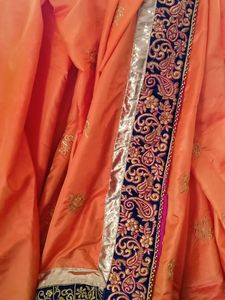 Satin Silk Saree With Woven Border_shimmering