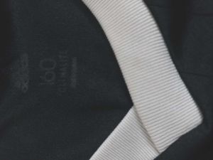 Adidas Black &amp; White Striped Jersey - Size M