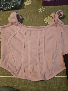 Pink Corset Style Top+ sports top