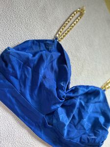 Zara Blue Chain Strap Top