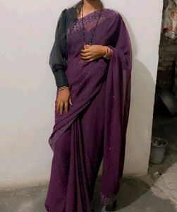 Purple Saree For Women/Girls