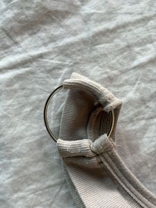 Beige Bralette Top with Cutout hoop detailing