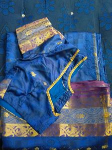 Elegant Blue Saree with Blouse