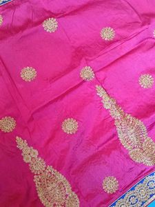 Pink Embroidered Dress Material
